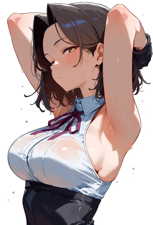 masterpiece, best quality, score_7, safe, tatsuta (kancolle), solo, upper body, simple background — by k3scat, made with ComfyUI