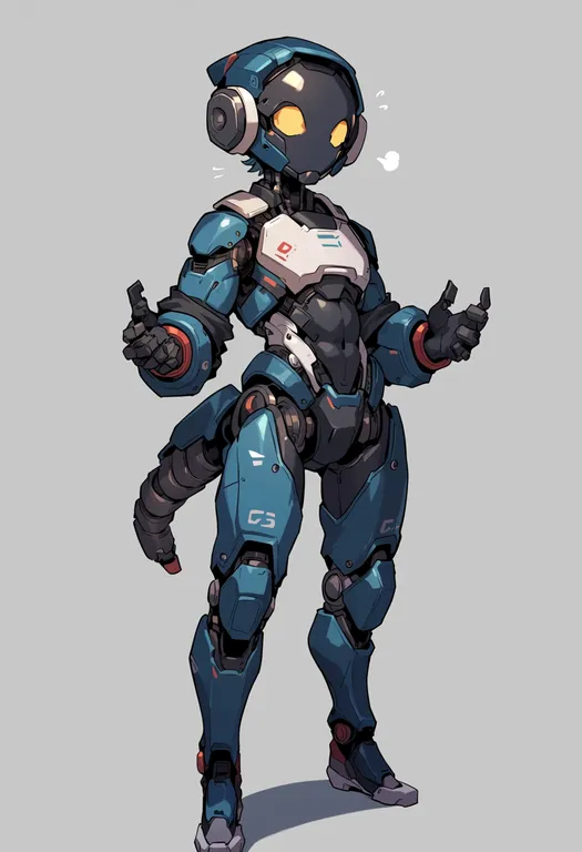 masterpiece, best quality, score_7, safe, robot boy, 1boy, solo, simple background — by k3scat, made with ComfyUI