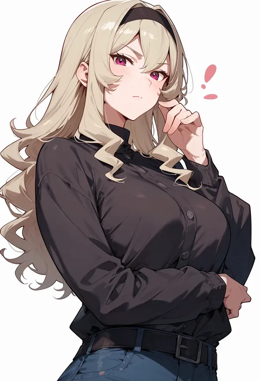 masterpiece, best quality, score_7, safe, saijou claudine, solo, upper body, simple background — by k3scat, made with ComfyUI