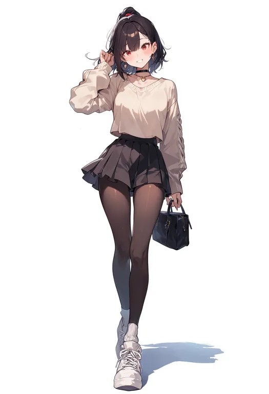 masterpiece, best quality, score_7, safe, ace wo nerae!, solo, full body, simple background — by k3scat, made with ComfyUI