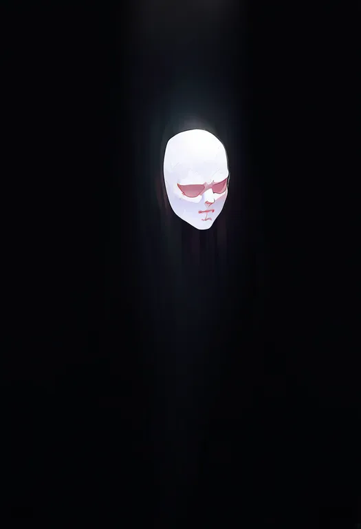 masterpiece, best quality, newest, absurdres, highres, safe, white_mask, 1girl, solo, simple_background — by k3scat, made with ComfyUI