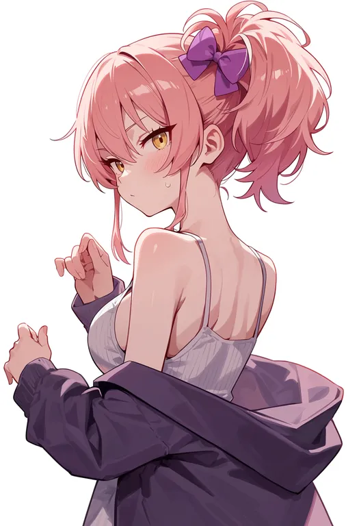 masterpiece, best quality, score_7, safe, jougasaki mika, solo, upper body, simple background — by k3scat, made with ComfyUI
