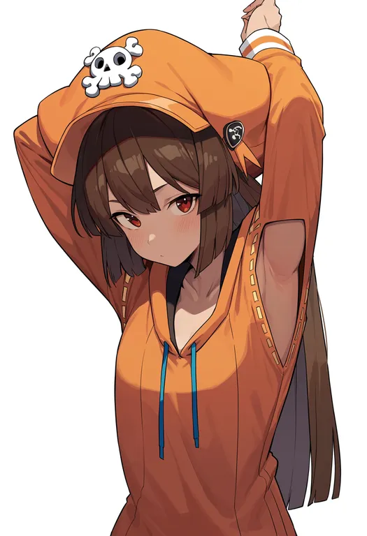 masterpiece, best quality, score_7, safe, may (guilty gear), guilty gear, solo, upper body, simple background — by k3scat, made with ComfyUI