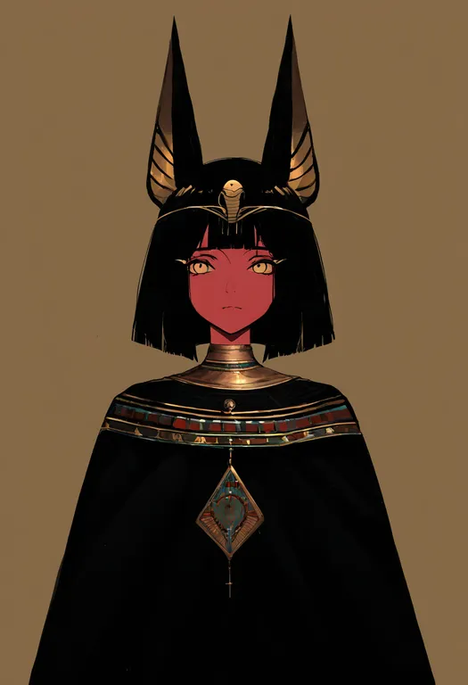 masterpiece, best quality, newest, absurdres, highres, safe, ancient_egyptian, 1girl, solo, simple_background — by k3scat, made with ComfyUI