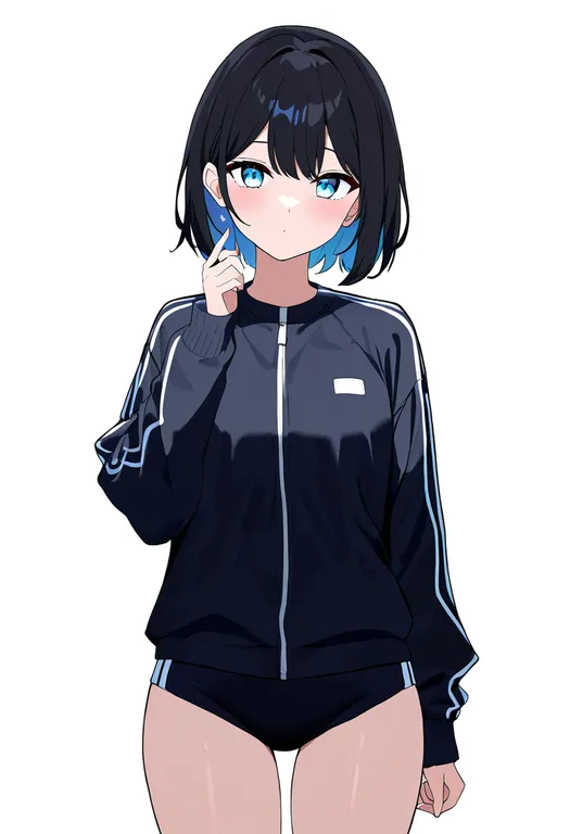 masterpiece, best quality, newest, absurdres, highres, safe, black_buruma, 1girl, solo, simple_background — by k3scat, made with ComfyUI