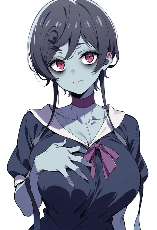 masterpiece, best quality, score_7, safe, yuugiri (zombie land saga), zombie land saga, solo, upper body… — by k3scat, made with ComfyUI