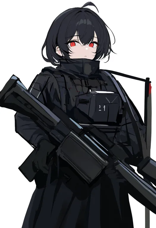 masterpiece, best quality, newest, absurdres, highres, safe, rocket_launcher, 1girl, solo, simple_background — by k3scat, made with ComfyUI