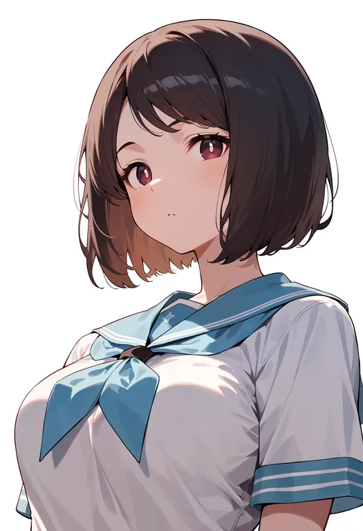 masterpiece, best quality, score_7, safe, ieiri shoko, solo, upper body, simple background — by k3scat, made with ComfyUI