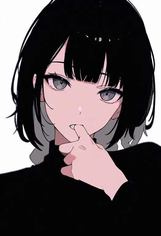 masterpiece, best quality, newest, absurdres, highres, safe, eyelid_pull, 1girl, solo, simple_background — by k3scat, made with ComfyUI