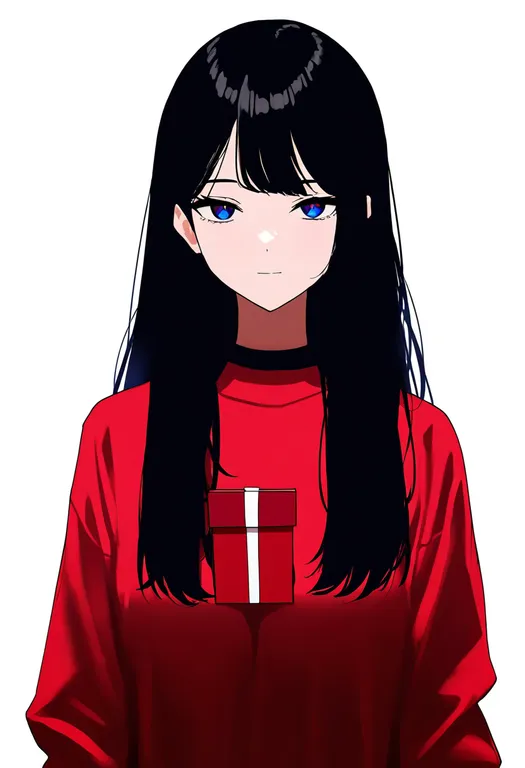 masterpiece, best quality, newest, absurdres, highres, safe, gift_box, 1girl, solo, simple_background — by k3scat, made with ComfyUI