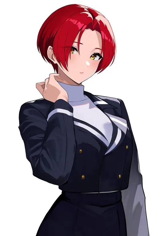 masterpiece, best quality, newest, absurdres, highres, safe, snk_gals_fighters, solo, simple_background — by k3scat, made with ComfyUI