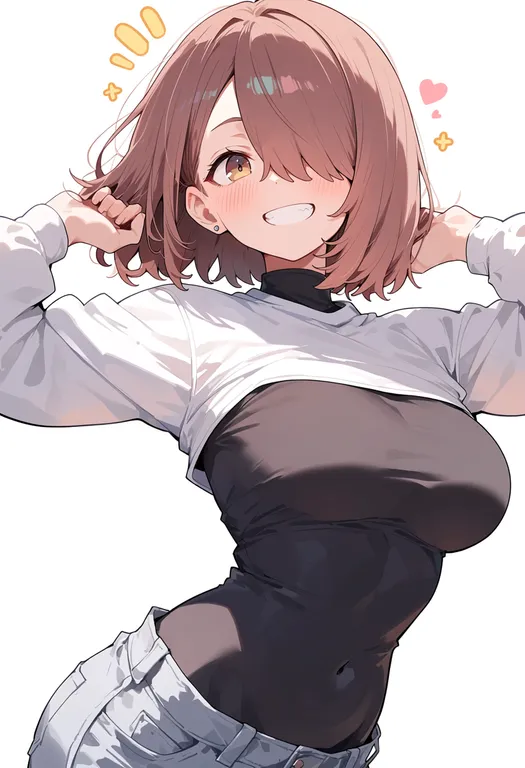 masterpiece, best quality, score_7, safe, hoshino miyako (wataten), solo, upper body, simple background — by k3scat, made with ComfyUI