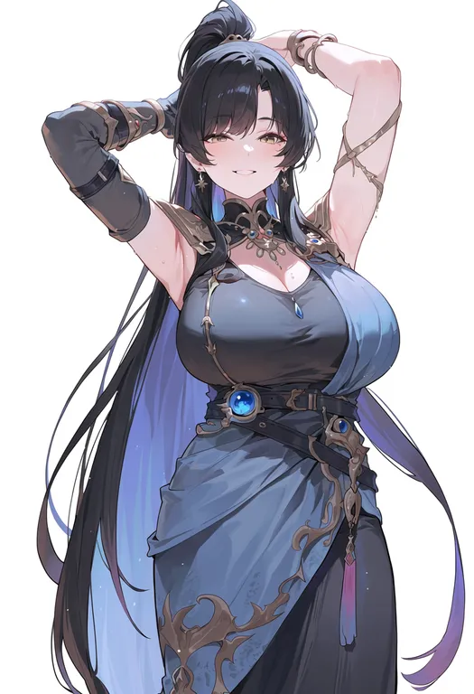 masterpiece, best quality, score_7, safe, langrisser, solo, simple background — by k3scat, made with ComfyUI
