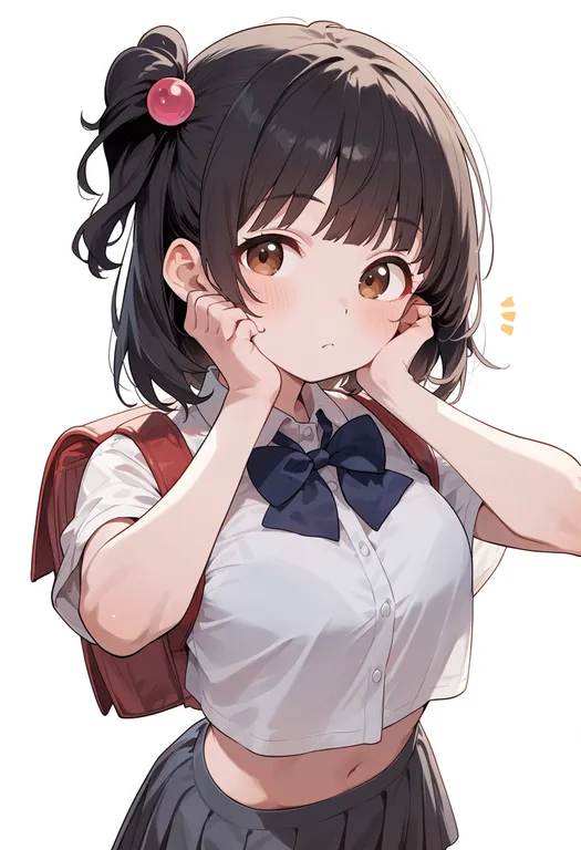 masterpiece, best quality, score_7, safe, nakatani iku, solo, upper body, simple background — by k3scat, made with ComfyUI