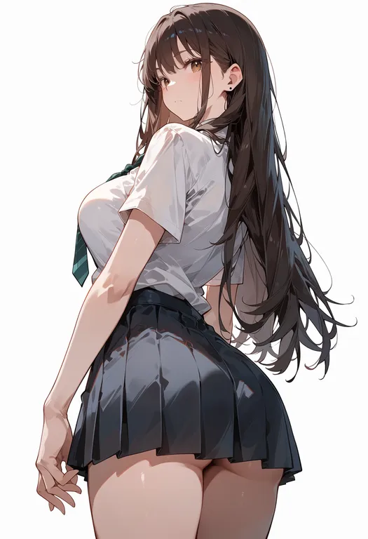 masterpiece, best quality, score_7, safe, 428: fuusa sareta shibuya de, solo, simple background — by k3scat, made with ComfyUI
