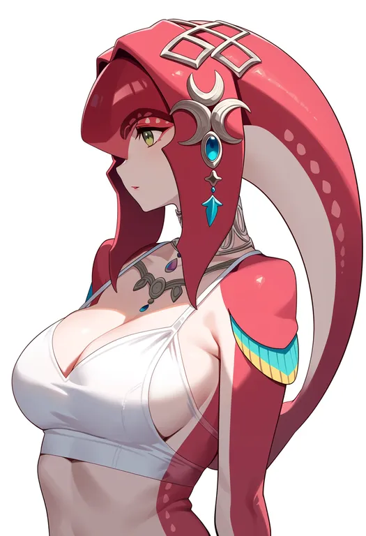 masterpiece, best quality, score_7, safe, mipha, solo, upper body, simple background — by k3scat, made with ComfyUI