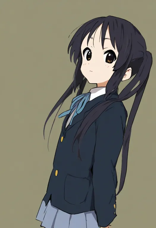 masterpiece, best quality, general, sakuragaoka high school uniform, 1girl, solo, simple background — by k3scat, made with ComfyUI
