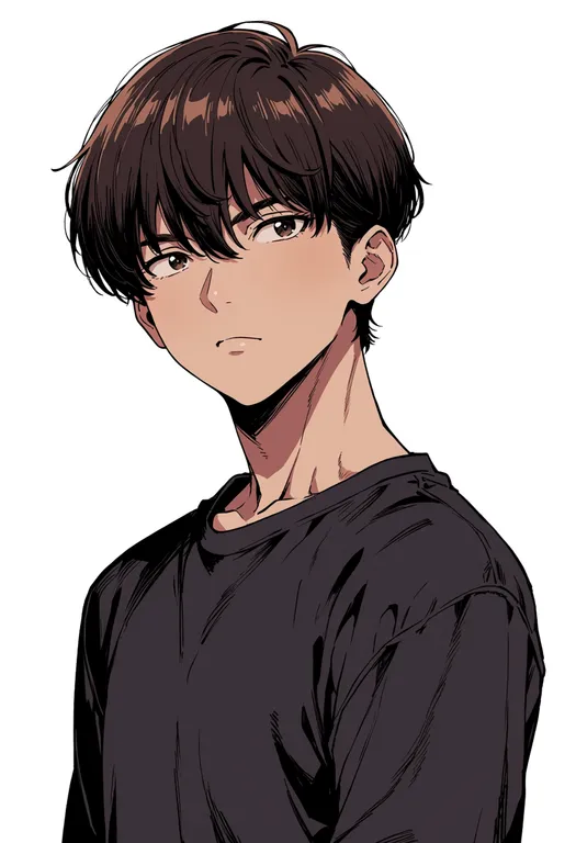 masterpiece, best quality, score_7, safe, maebara keiichi, solo, upper body, simple background — by k3scat, made with ComfyUI