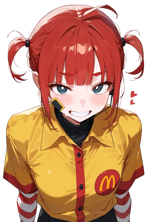 masterpiece, best quality, score_7, safe, grimace (mcdonald's), mcdonald's, solo, upper body, simple background — by k3scat, made with ComfyUI
