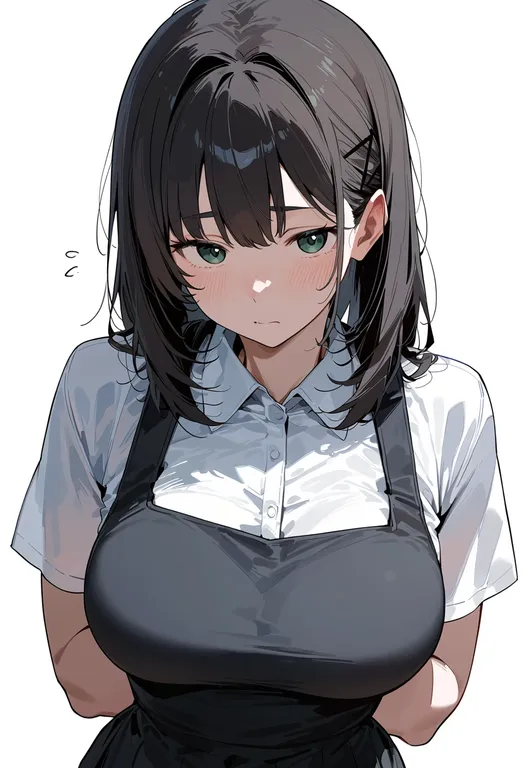 masterpiece, best quality, score_7, safe, amakura mayu, solo, upper body, simple background — by k3scat, made with ComfyUI