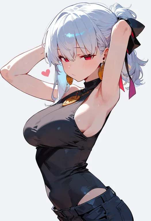 masterpiece, best quality, score_7, safe, kama (fate), solo, upper body, simple background — by k3scat, made with ComfyUI