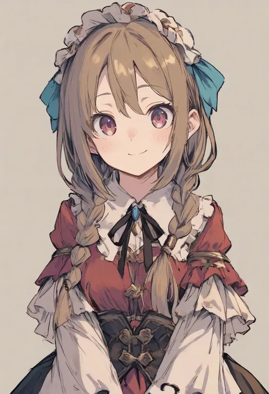 masterpiece, best quality, general, atelier resleriana, solo, simple background — by k3scat, made with ComfyUI