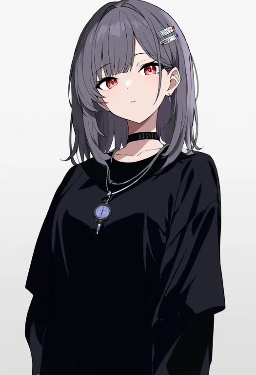 masterpiece, best quality, newest, absurdres, highres, safe, radar_hair_ornament, 1girl, solo, simple_background — by k3scat, made with ComfyUI