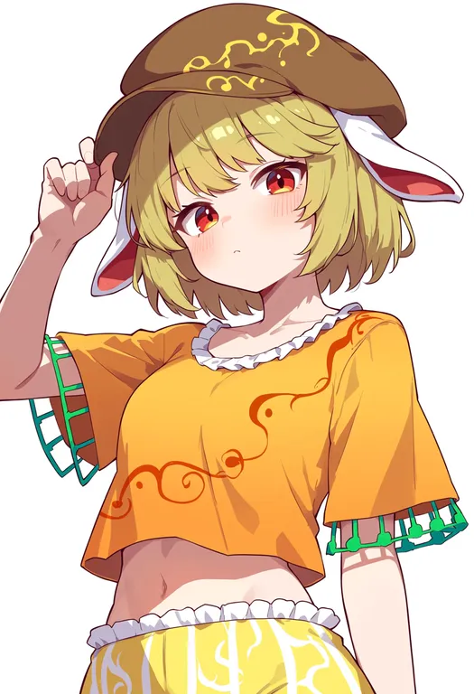 masterpiece, best quality, score_7, safe, ringo (touhou), touhou, solo, upper body, simple background — by k3scat, made with ComfyUI