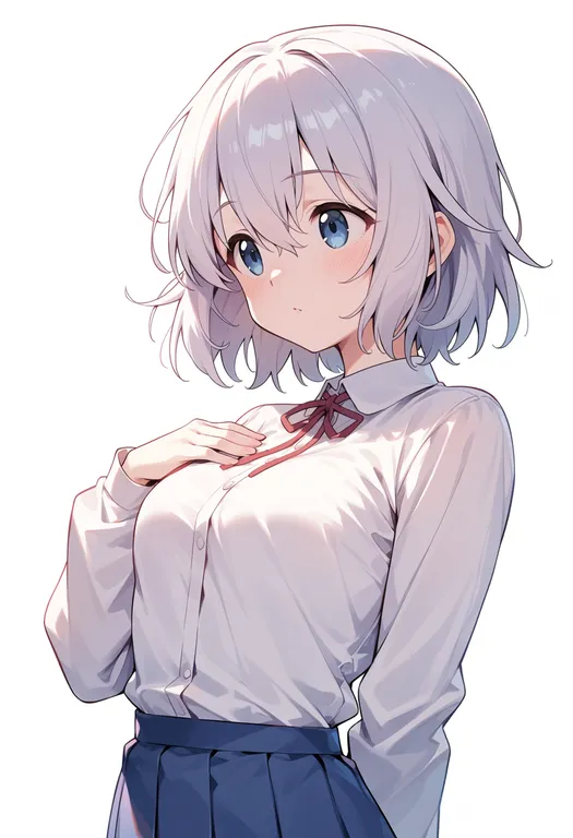 masterpiece, best quality, score_7, safe, ikeda chitose, solo, upper body, simple background — by k3scat, made with ComfyUI