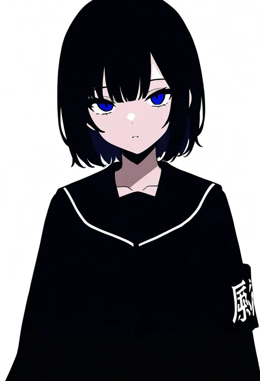 masterpiece, best quality, newest, absurdres, highres, safe, black_armband, 1girl, solo, simple_background — by k3scat, made with ComfyUI
