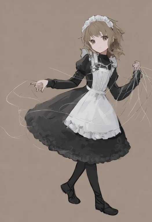 masterpiece, best quality, general, puppet strings, 1girl, solo, simple background — by k3scat, made with ComfyUI