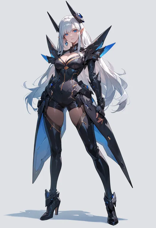 masterpiece, best quality, score_7, safe, phantasy star online, solo, simple background — by k3scat, made with ComfyUI