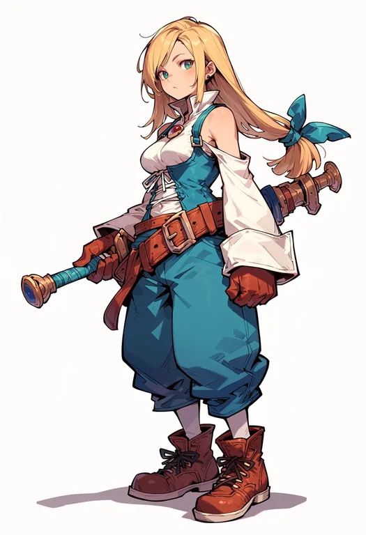 masterpiece, best quality, score_7, safe, final fantasy ix, solo, simple background — by k3scat, made with ComfyUI