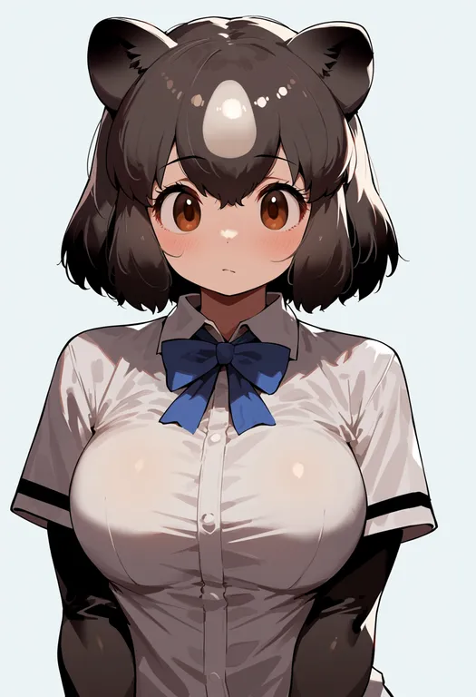 masterpiece, best quality, score_7, safe, brown bear (kemono friends), kemono friends, solo, upper body… — by k3scat, made with ComfyUI