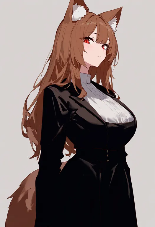 masterpiece, best quality, newest, absurdres, highres, safe, multicolored_fur, 1girl, solo, simple_background — by k3scat, made with ComfyUI