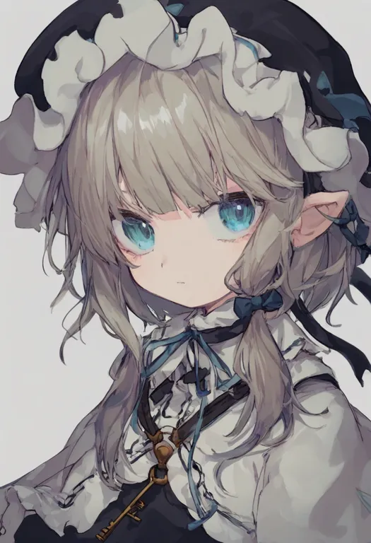 masterpiece, best quality, general, key, 1girl, solo, simple background — by k3scat, made with ComfyUI