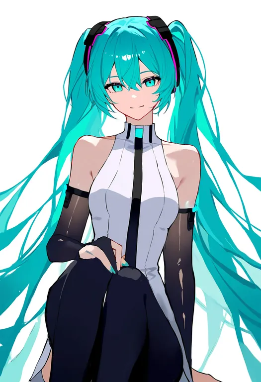 masterpiece, best quality, newest, absurdres, highres, safe, vocaloid_append, 1girl, solo, simple_background — by k3scat, made with ComfyUI