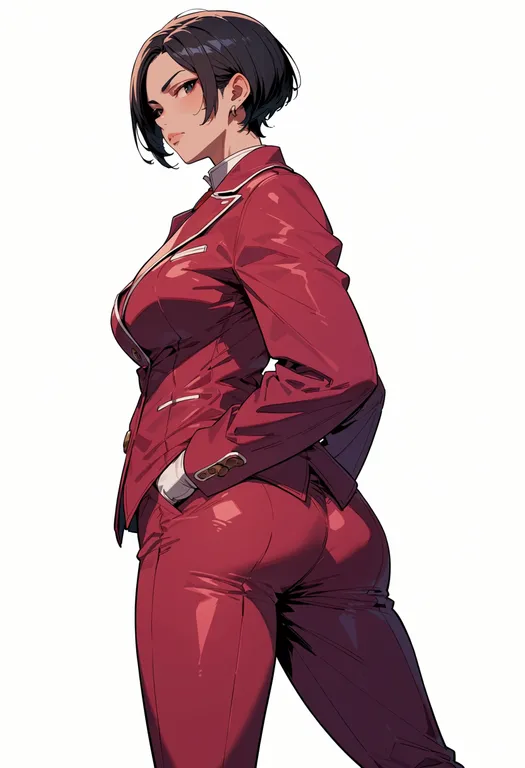 masterpiece, best quality, score_7, safe, the king of fighters ex2, solo, simple background — by k3scat, made with ComfyUI