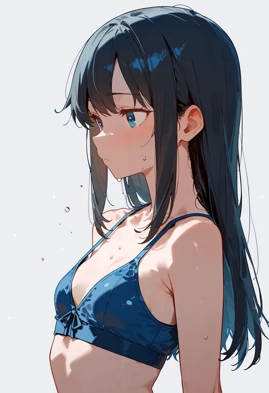 masterpiece, best quality, score_7, safe, asashio (kancolle), kantai collection, solo, upper body, simple background — by k3scat, made with ComfyUI