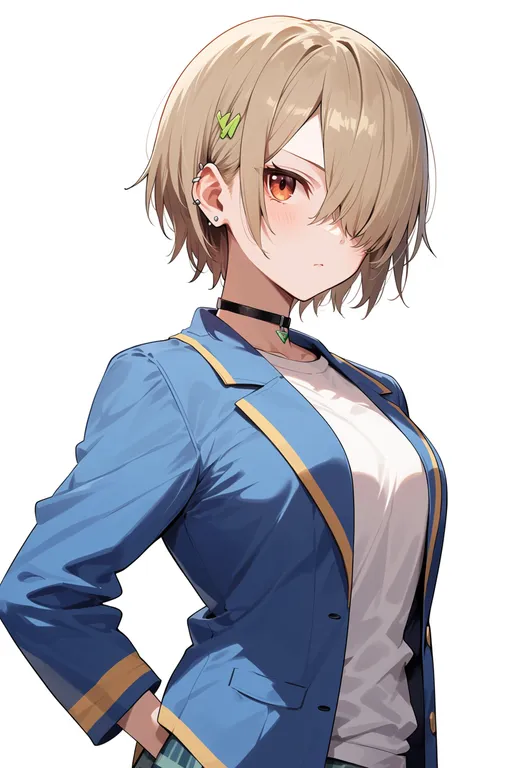 masterpiece, best quality, score_7, safe, kayamori ruka, solo, upper body, simple background — by k3scat, made with ComfyUI