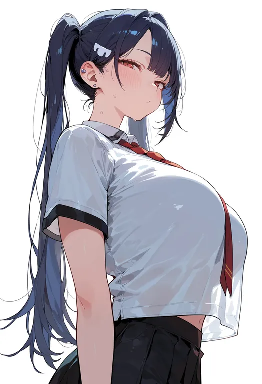 masterpiece, best quality, score_7, safe, sora (nikke), solo, upper body, simple background — by k3scat, made with ComfyUI