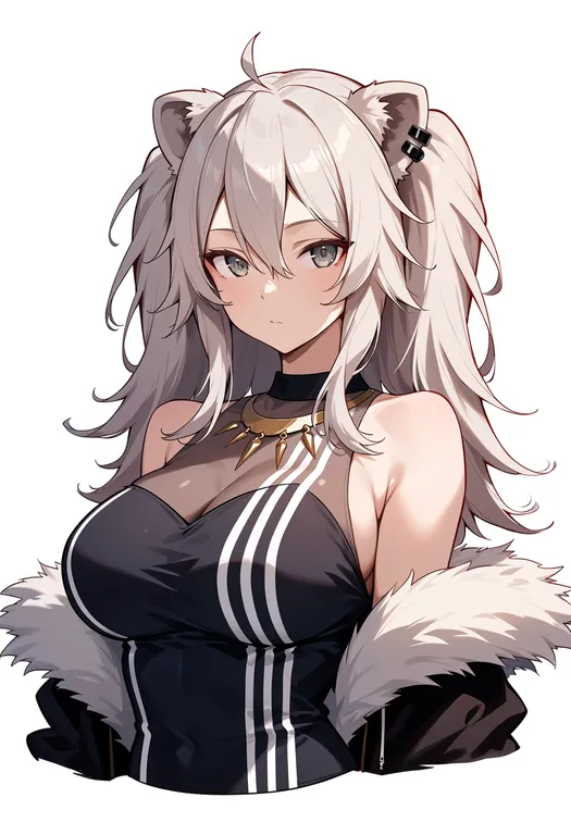 masterpiece, best quality, score_7, safe, shishiro botan (1st costume), solo, upper body, simple background — by k3scat, made with ComfyUI