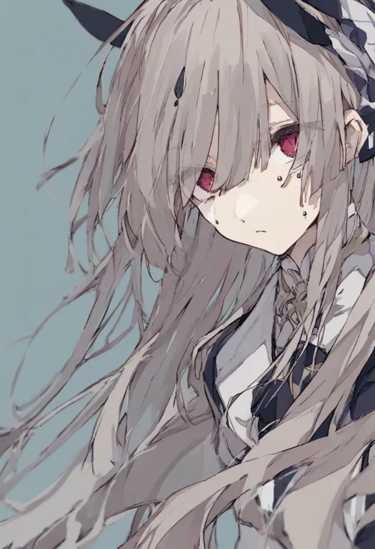 masterpiece, best quality, general, teardrop, 1girl, solo, simple background — by k3scat, made with ComfyUI