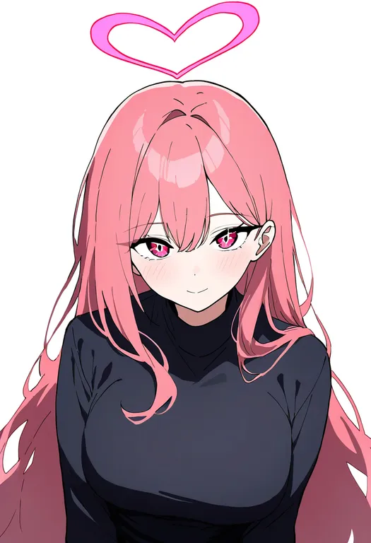 masterpiece, best quality, newest, absurdres, highres, safe, heart_halo, 1girl, solo, simple_background — by k3scat, made with ComfyUI