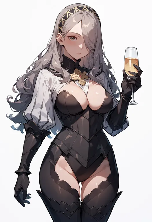 masterpiece, best quality, score_7, safe, fire emblem fates, solo, simple background — by k3scat, made with ComfyUI