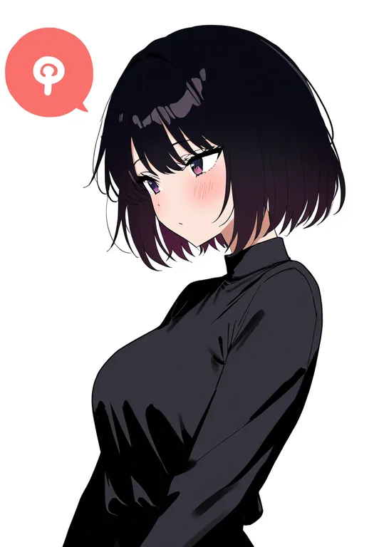 masterpiece, best quality, newest, absurdres, highres, safe, colored_speech_bubble, 1girl, solo, simple_background — by k3scat, made with ComfyUI