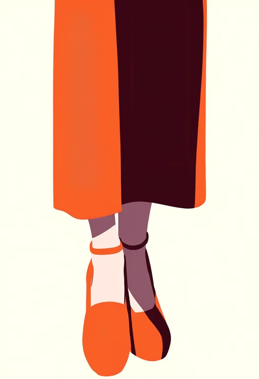 masterpiece, best quality, newest, absurdres, highres, safe, orange_shoes, 1girl, solo, simple_background — by k3scat, made with ComfyUI