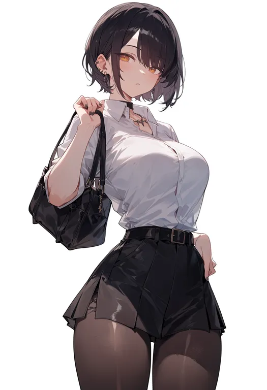 masterpiece, best quality, score_7, safe, november, 1girl, solo, simple background — by k3scat, made with ComfyUI