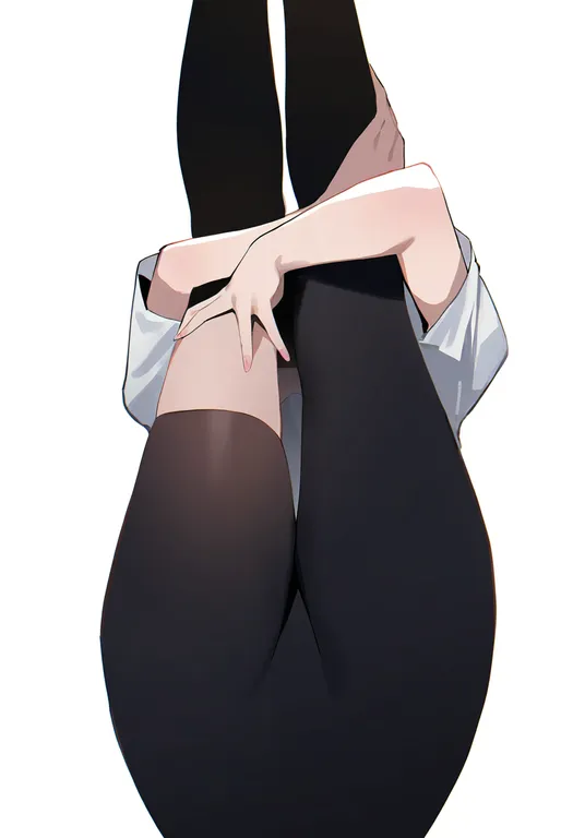 masterpiece, best quality, newest, absurdres, highres, safe, leg_hold, 1girl, solo, simple_background — by k3scat, made with ComfyUI