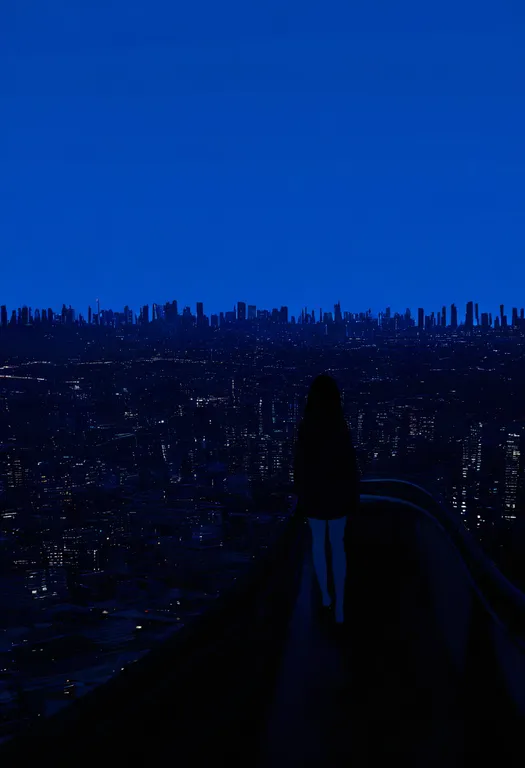 masterpiece, best quality, newest, absurdres, highres, safe, cityscape, 1girl, solo, simple_background — by k3scat, made with ComfyUI